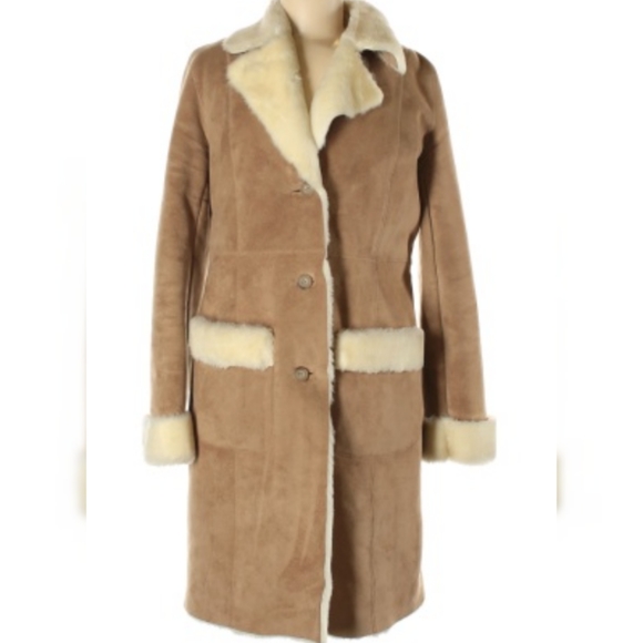 Ann Taylor Loft Faux Fur Coat 